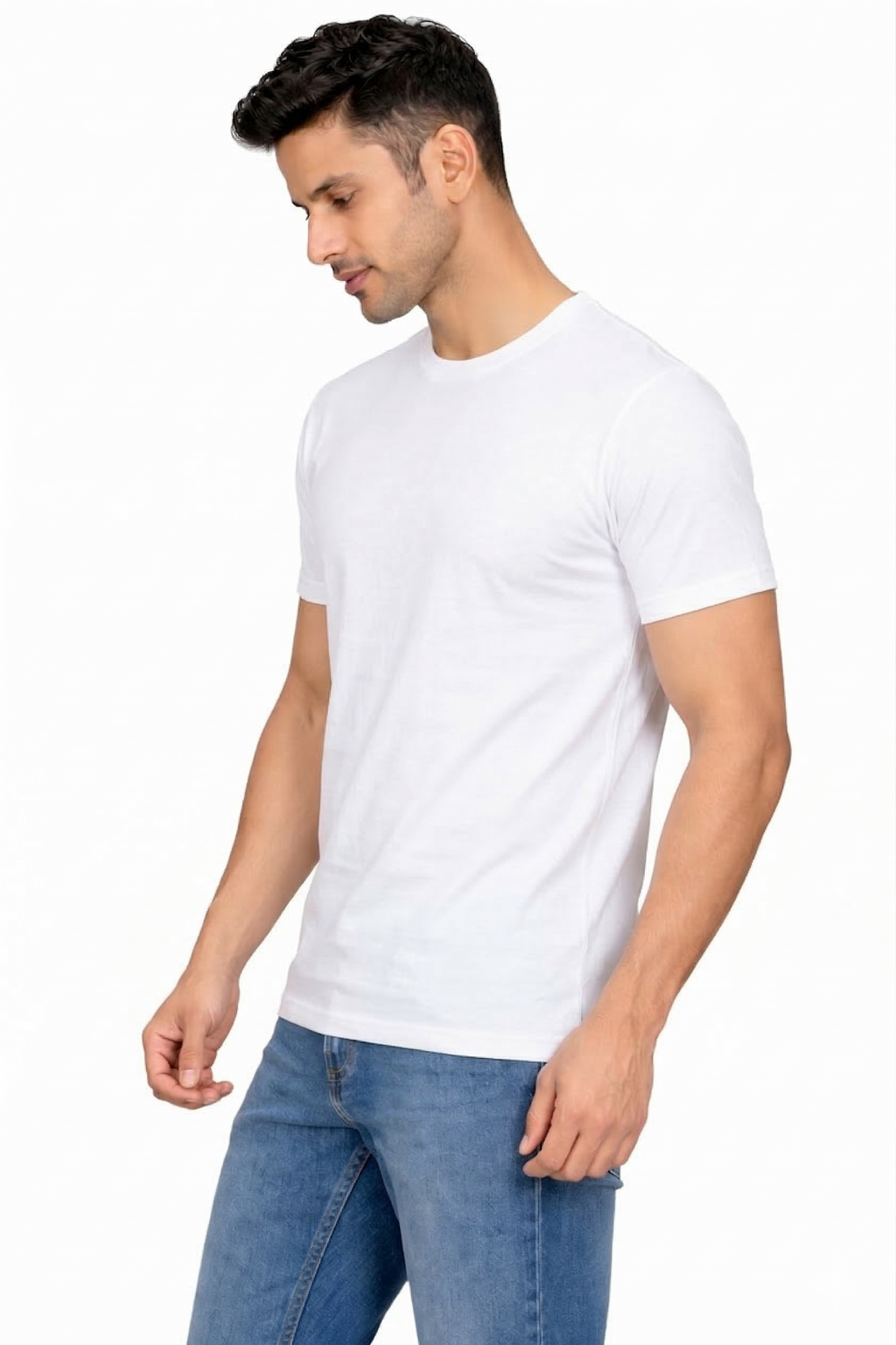 classic white tshirt side view